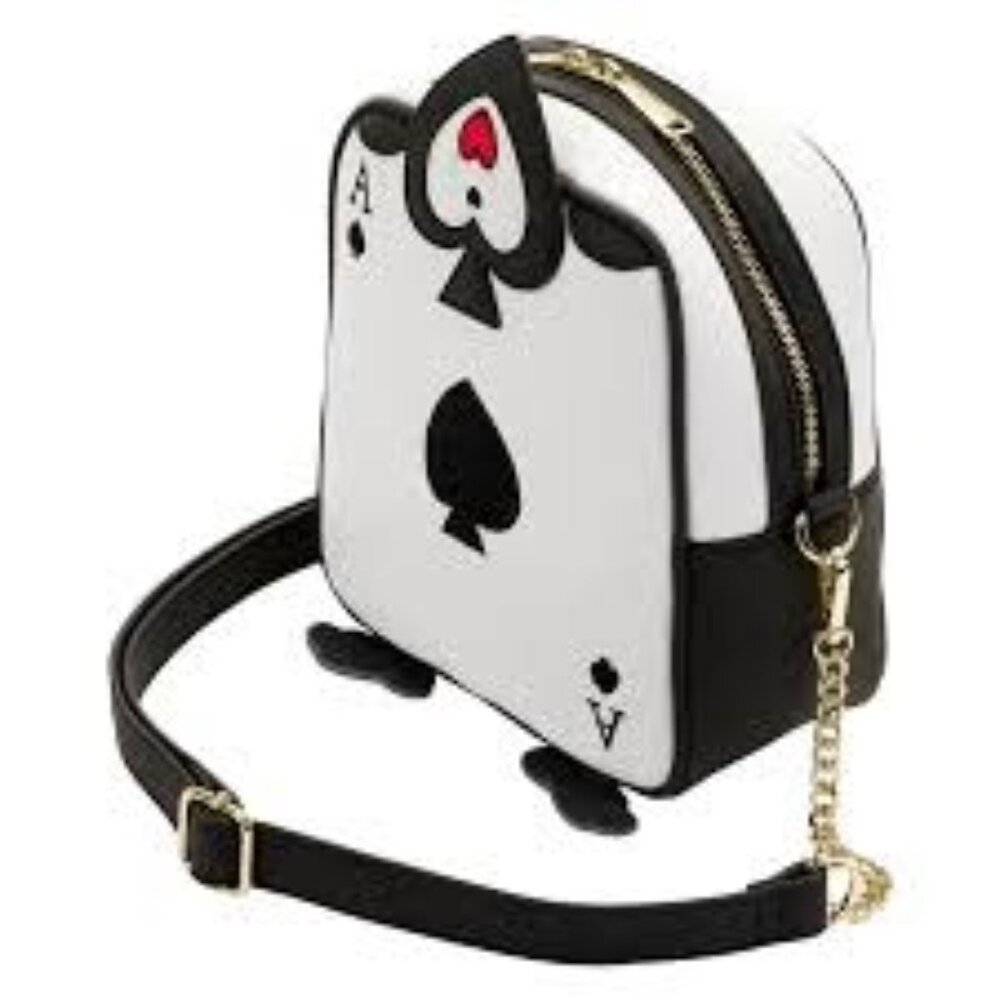 New Loungefly Disney Alice in Wonderland Ace of Spades Crossbody Bag